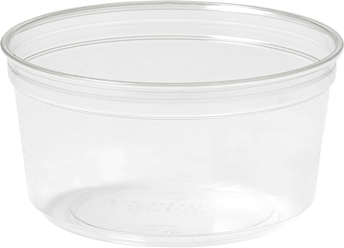 BioPak Schale, Recycling-Kunststoff rund – 375 ml, Ø 11,4 cm, transparent – 35 Stk.