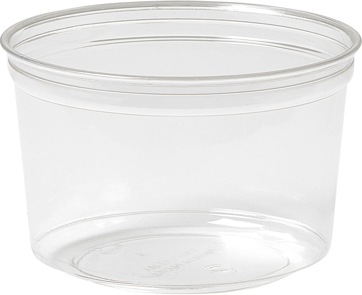 BioPak Duni Schale Crystal, rPET, rund – 500 ml, Ø 11,4 cm, transparent – 35 Stk.