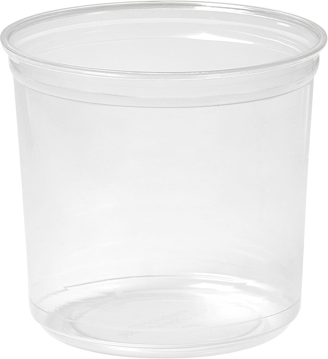 BioPak Schale, Recycling-Kunststoff, rund – 750 ml Ø 11,4 cm, transparent – 35 Stk.