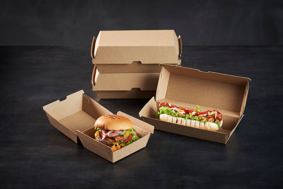 Duni Take-away-Box Karton – 500 ml, 105 × 84 × 102 mm, braun, 55 Stück