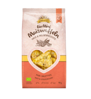 Leib und Gut Mini Maiswaffeln – Mais & Hülsenfrüchte, bio, vegan – 90 g