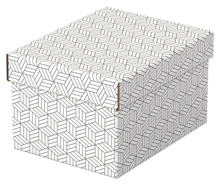 Esselte Archivschachtel A5 – mit Deckel, 200 × 150 × 255 mm, weiss, Karton, 3er Pack