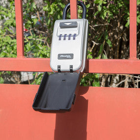 Master Lock 5424EURD – Schlüsseldepot, Zahlenschloss, Metall, Grau, 72 × 52 × 175 mm