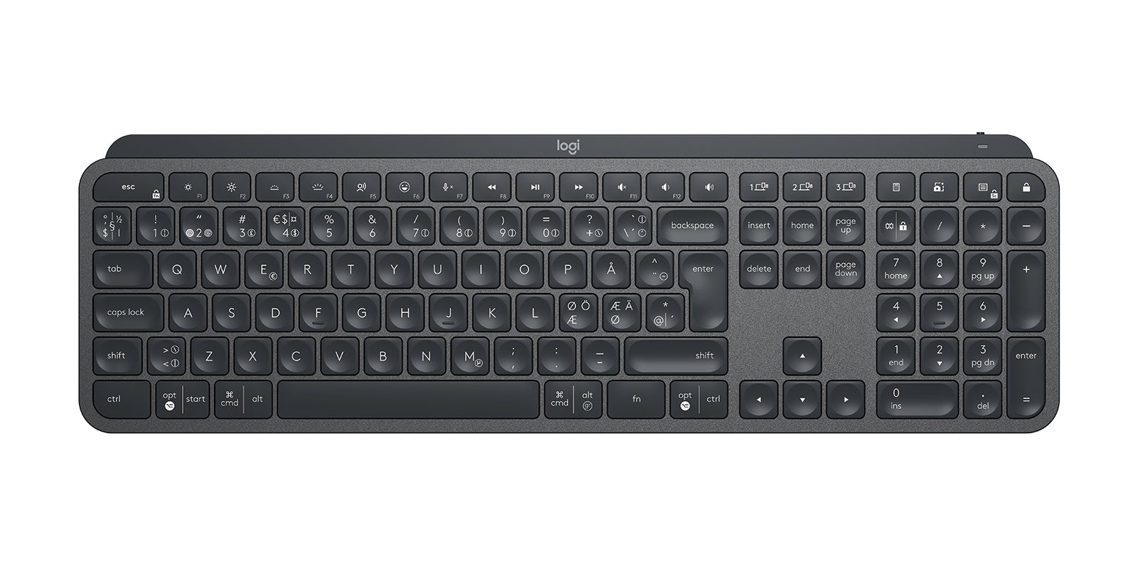 Logitech MX Keys for Business – Tastatur, kabellos (Bluetooth), Grau