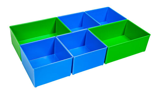 ProClick CD3 CT M 74 Insetboxenset 6-teilig – blau/grün, PS, B 364 × H 63 × T 208 mm