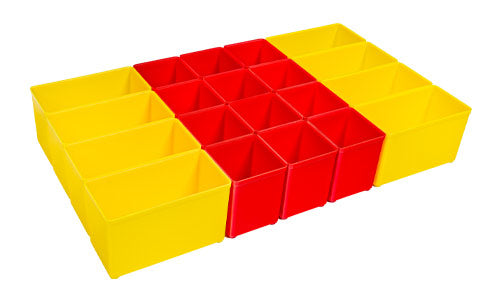 ProClick AB3 CT M 74 Insetboxenset – 20-teilig, rot/gelb, PS, B 364 × H 63 × T 208 mm