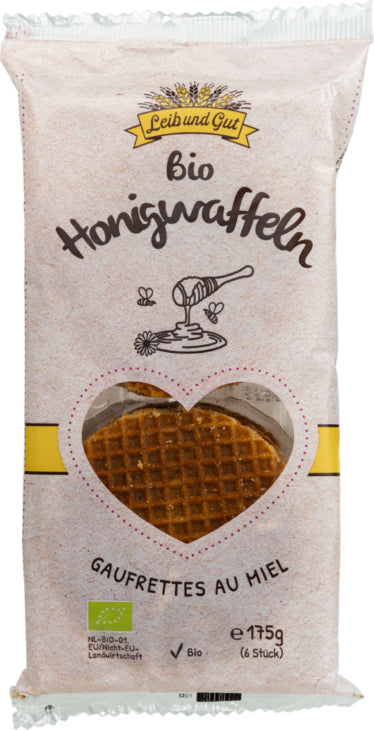 Leib und Gut Honigwaffeln – Honig, bio – 175 g