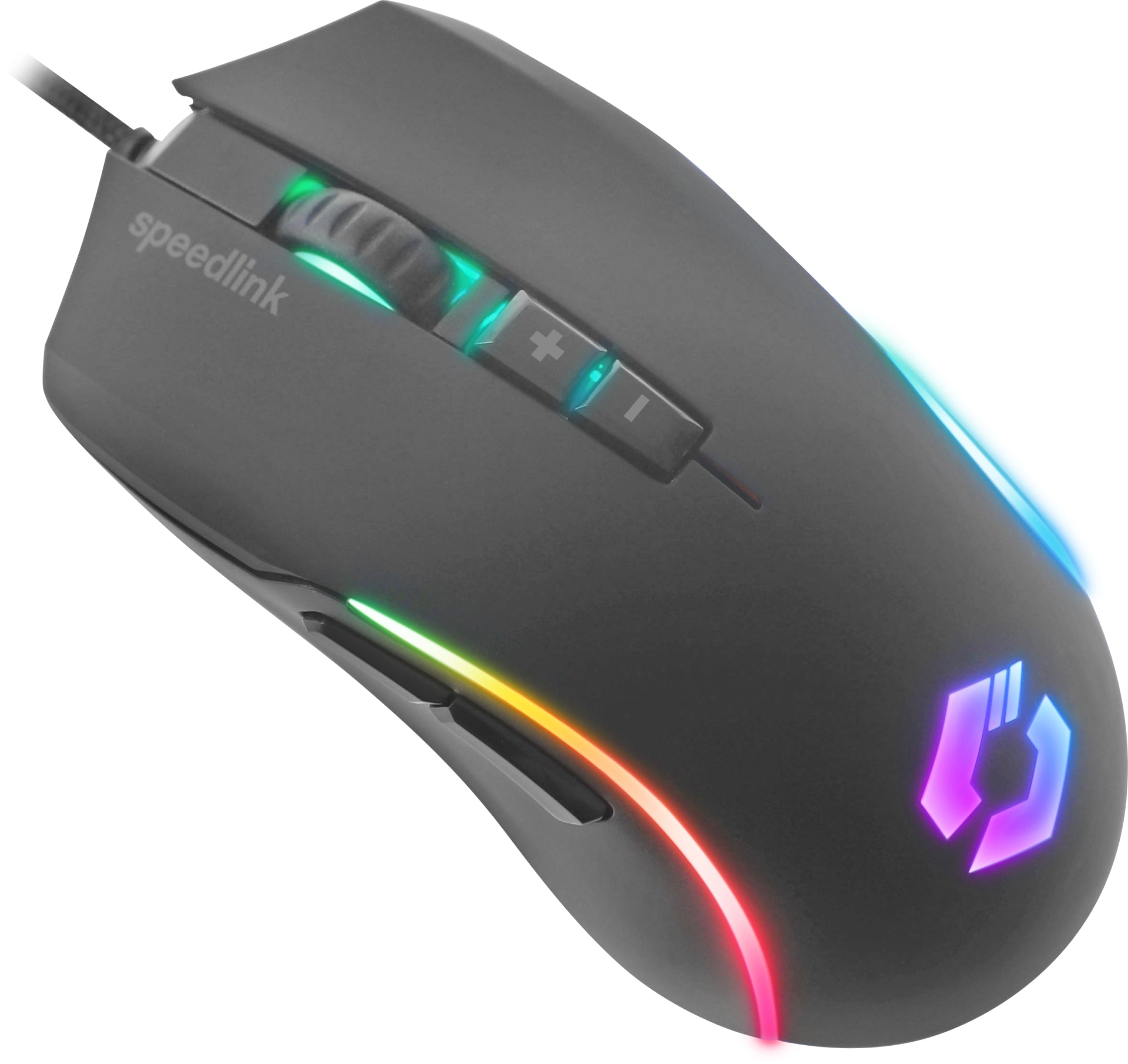 SPEEDLINK ZAVOS – Gaming-Maus – Kabelgebunden (USB‑A), 6400 DPI, RGB-Beleuchtung, rechts