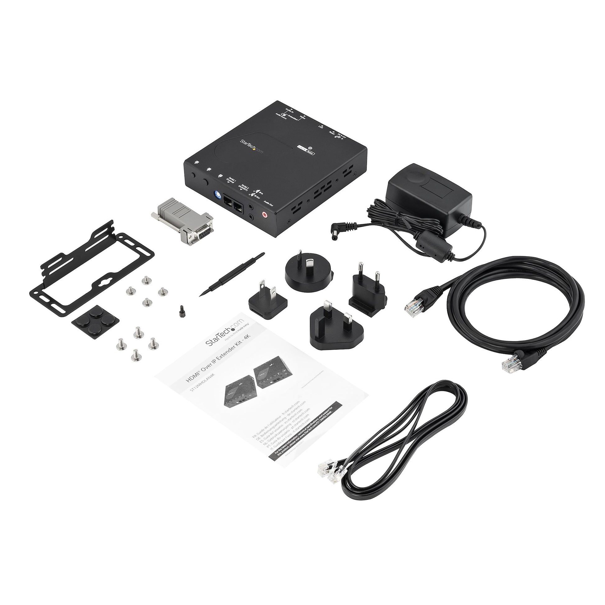 StarTech.com ST12MHDLAN4K – HDMI über IP Empfänger, 1× HDMI Ausgang, 1× RJ-45, 4K@30 Hz, 100 m, IR Ein-/Ausgang