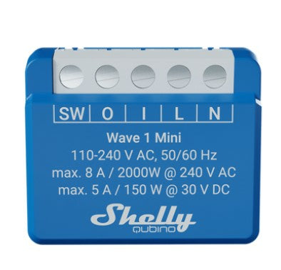 Shelly Wave 1 Mini – Zubehör – Schaltaktor, Z-Wave, Bluetooth