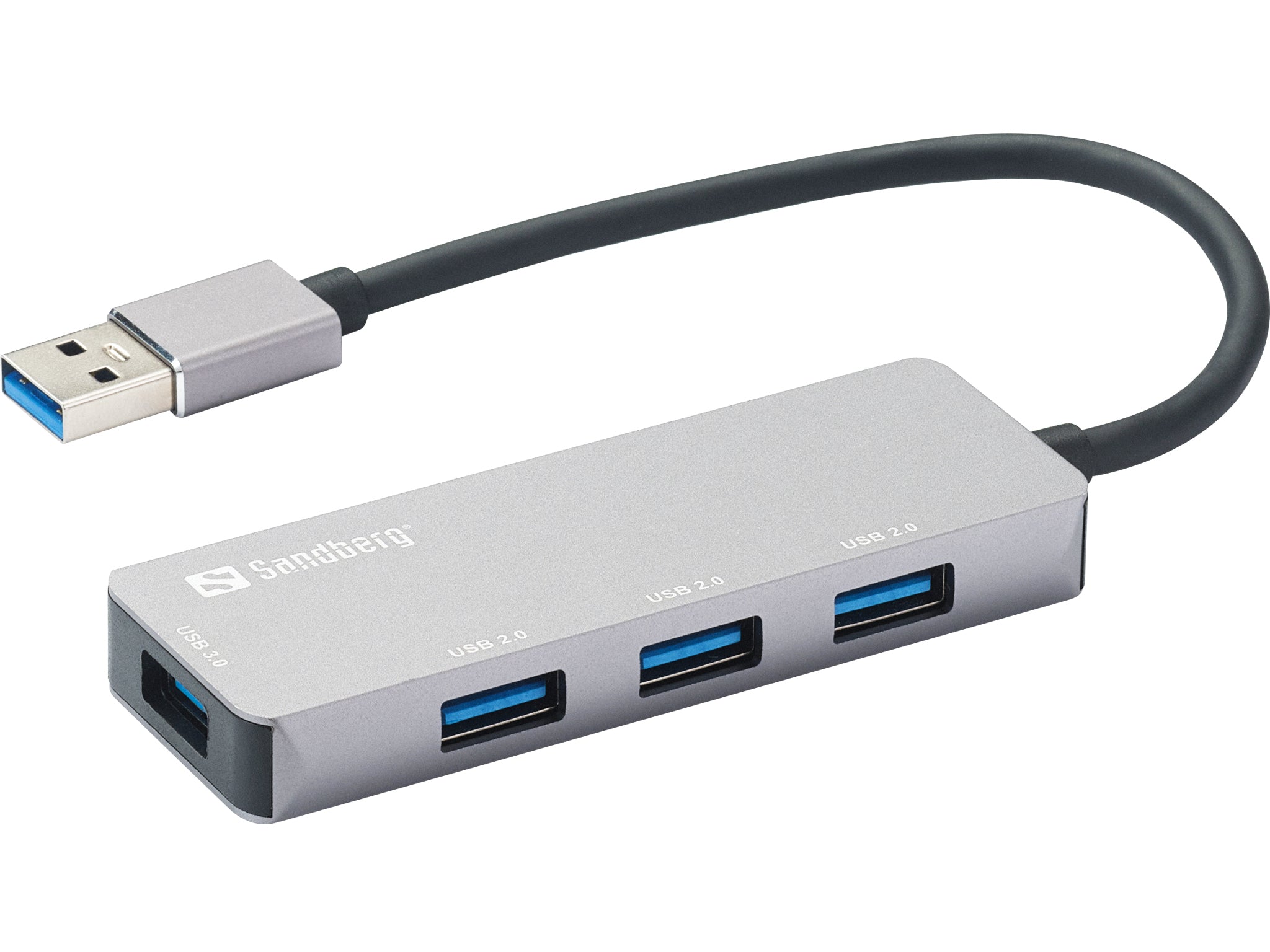 Sandberg SAVER USB-Hub – USB-A, 4× USB-A (1× 5 Gbit/s, 3× 480 Mbit/s)