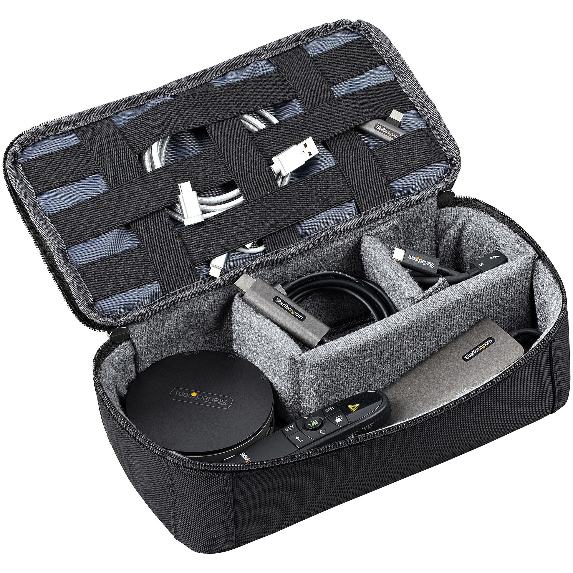 StarTech.com Notebook-Rucksack 17,3" – mit abnehmbarem Zubehörfach, Tablet-Fach – Schwarz