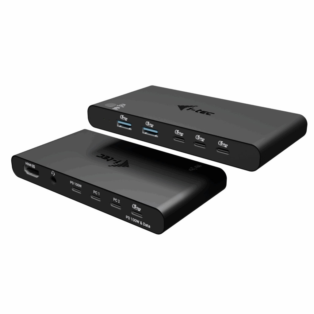 i-tec Dockingstation – USB-C, 1× HDMI, 2× USB-A, 7× USB-C, 100 W PD, 3,5 mm Audio, für Windows/Mac/ChromeOS