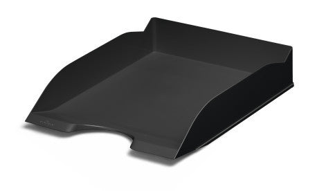 Durable Briefkorb – für A4, C4, stapelbar, mit Griffausschnitt, matt, schwarz, B 253 × H 63 × T 337 mm