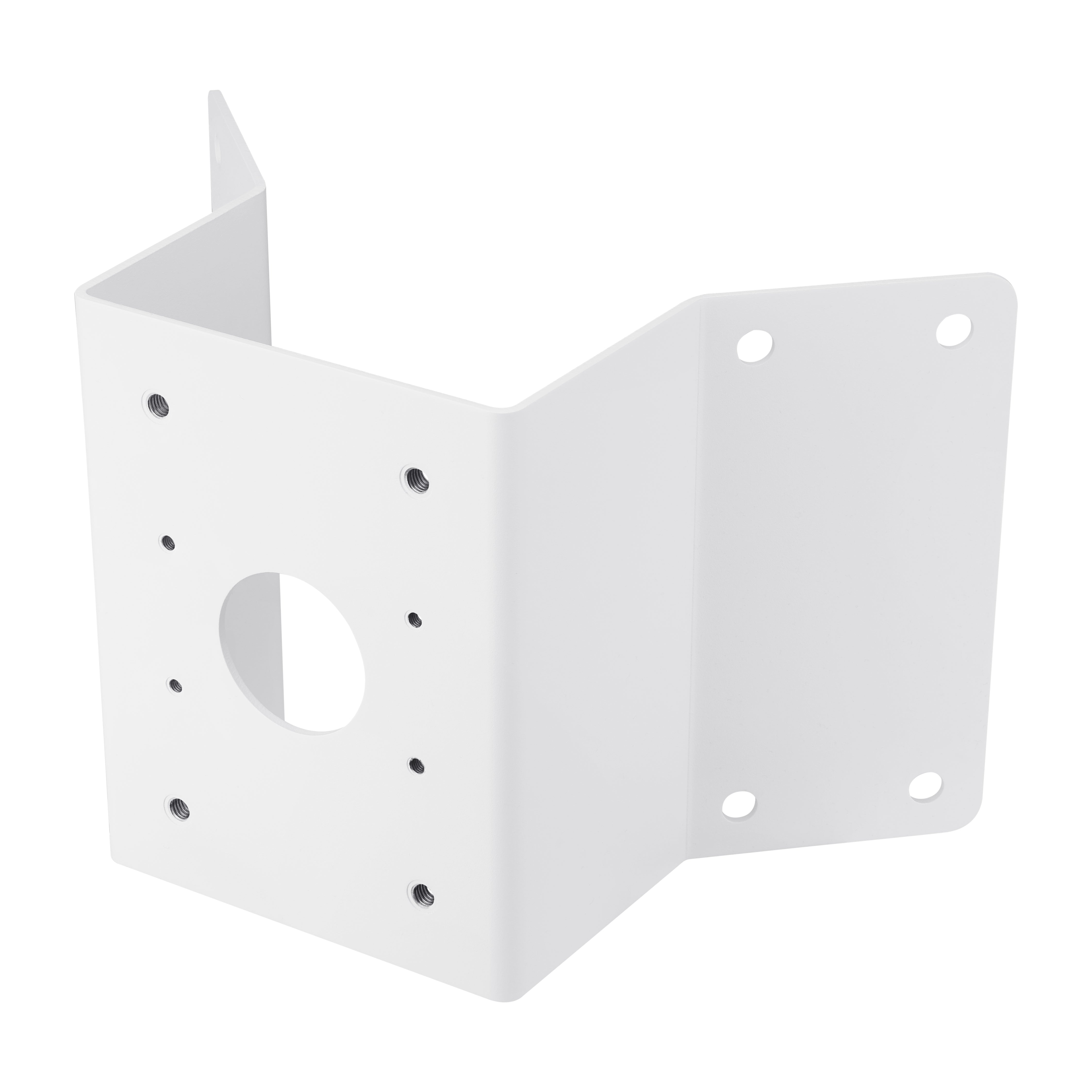 Hanwha SBP-300KMW1 Eckhalterung – Eckmontage, Aluminium, Vandalismusschutz, für XNV-6120R, Weiss