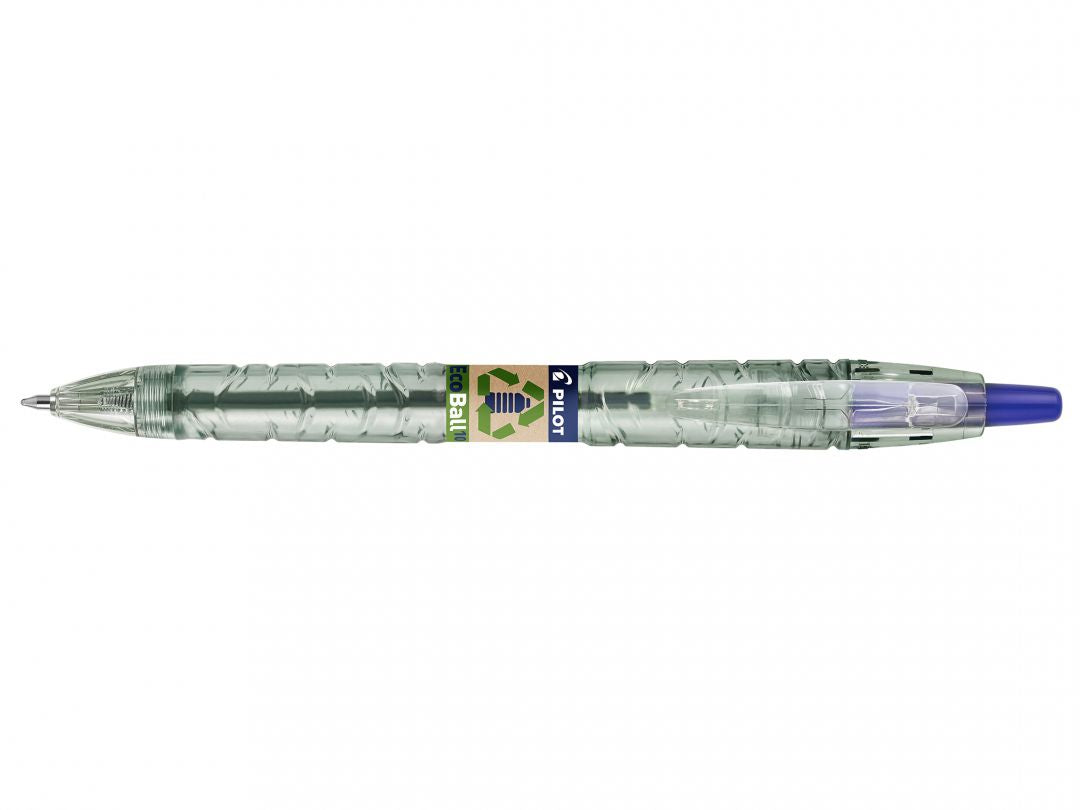 Pilot Begreen B2P Ecoball Kugelschreiber – Blau, Spitze 1 mm, Druck, Grau, nachfüllbar