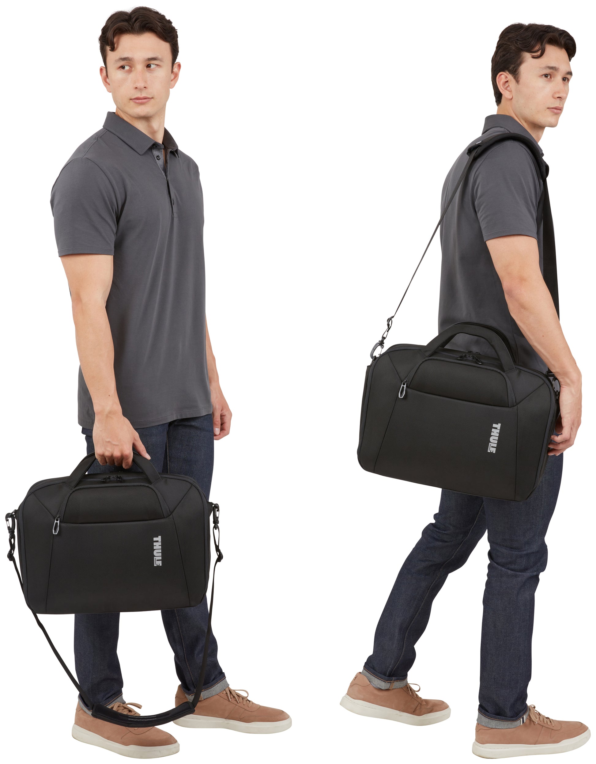 Thule Accent Notebook-Tasche – 17 l, wasserabweisend, Aufsteckfunktion, Polyester, schwarz