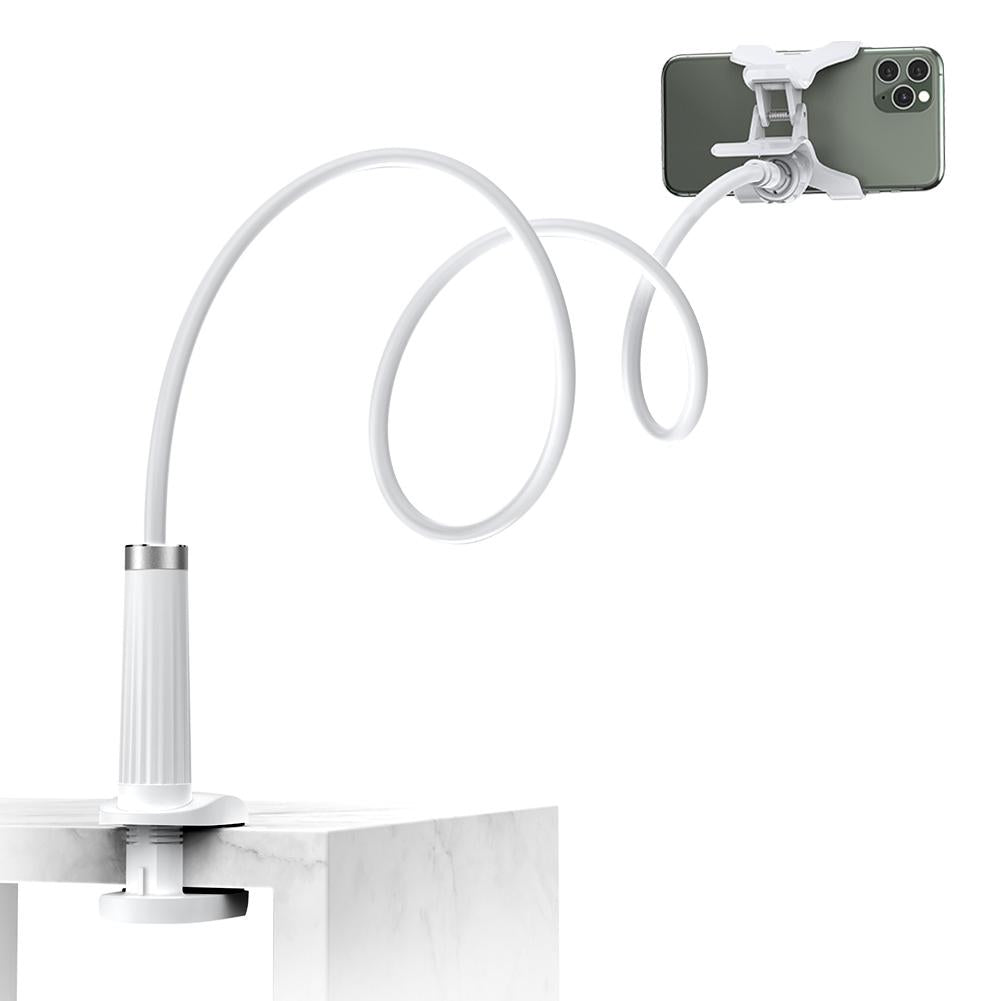UGREEN – Flex-Arm-Tischhalterung, Schwanenhals 80 cm, Klemme, 360° – für Geräte bis 6,5" – Weiss