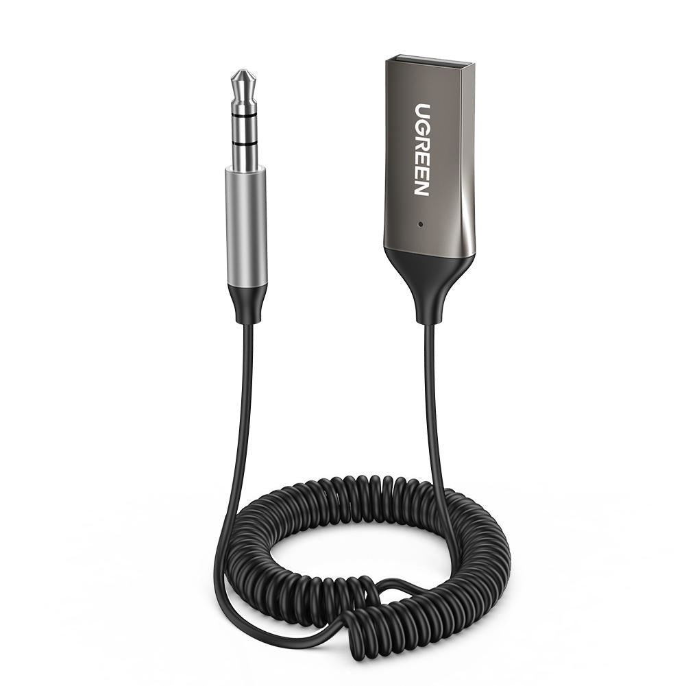 Ugreen 70601 – Bluetooth Audio-Empfänger – USB/3,5 mm – Bluetooth 5.0, 10 m – grau
