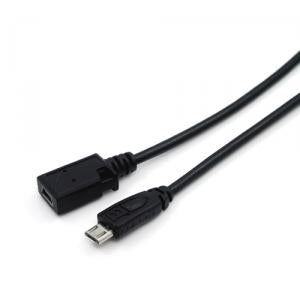 Datalogic Micro-USB A auf USB-A Verlängerungskabel (Stecker auf Buchse) – 1 m – Schwarz