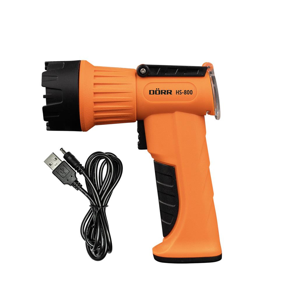 Dörr Taschenlampe HS-800 – 800 lm, 600 m, IP66, Akku 4400 mAh – Orange