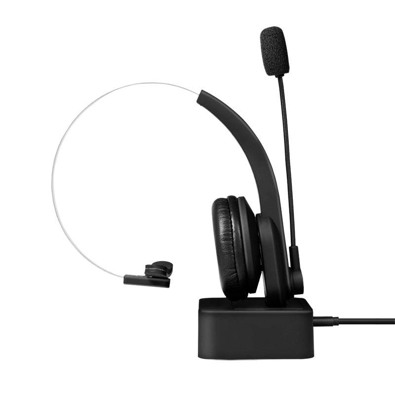 LogiLink BT0059 Office-Headset – On-Ear, Mono, mit Ladestation, Schwarz, BT 5.0