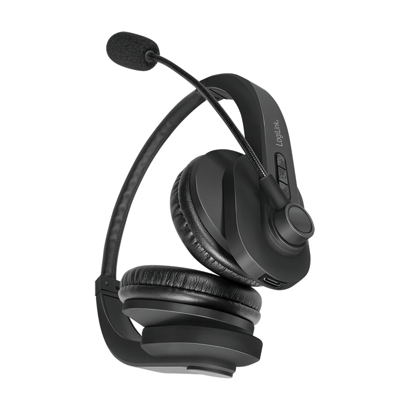 LogiLink BT0060 Office-Headset – On-Ear, Stereo, BT 5.0, Schwarz