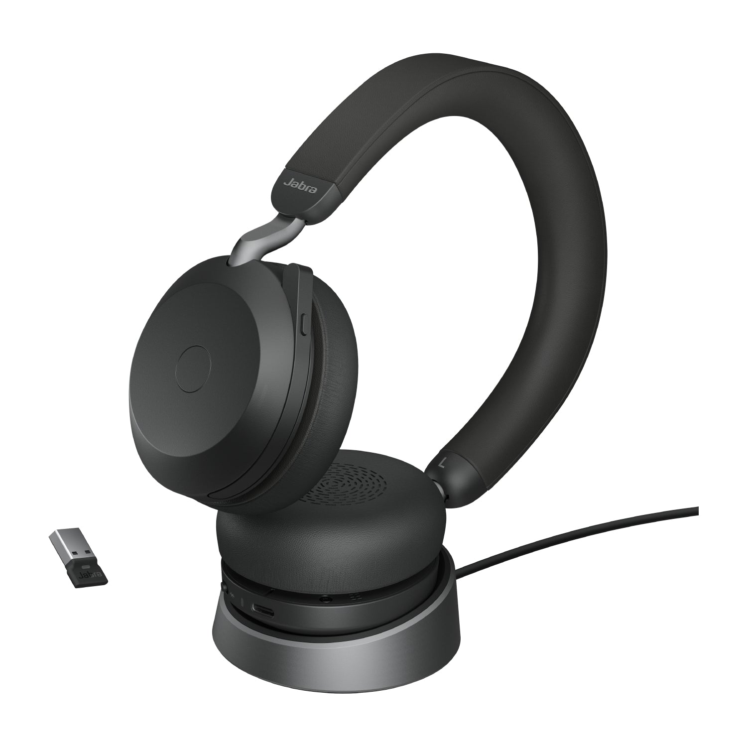 Jabra Evolve2 75 – Headset – USB‑A, mit Ladestation – für UC