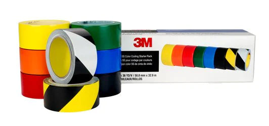 3M 471DEMO5S PVC-Klebeband Starterpaket – mehrfarbig, PVC, 33 m, 8 Rollen