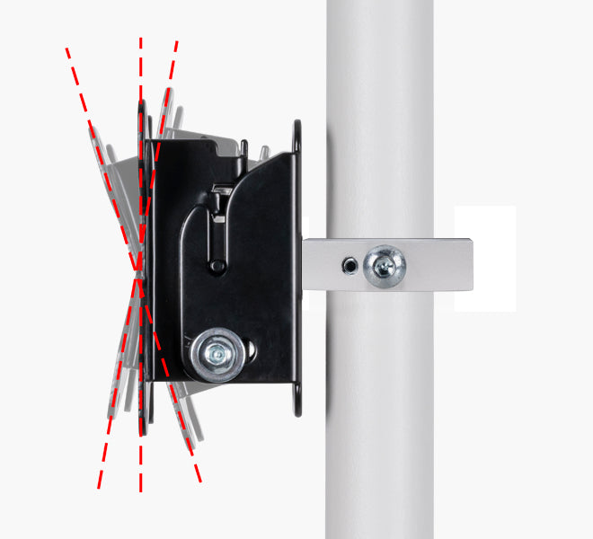 B-Tech Deckenhalterung – neigbar – bis 28" – VESA 100×100 – bis 20 kg – für neigbare Bildschirme – SYSTEM V
