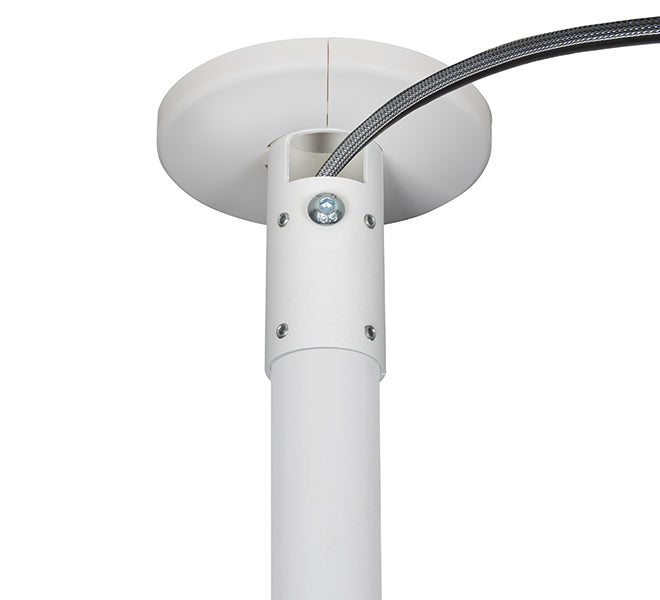 B-Tech SYSTEM V Deckenmontagefuß – 5 kg, 103,6 cm, Sockeldurchmesser 25,1 cm – Drinnen – Weiss