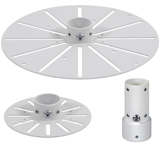 B-Tech SYSTEM V Deckenmontagefuß – 5 kg, 103,6 cm, Sockeldurchmesser 25,1 cm – Drinnen – Weiss