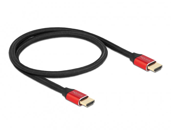 DeLOCK HDMI Kabel HDMI 2.1 8K 60 Hz – 0,5 m – HDR, ARC – Rot