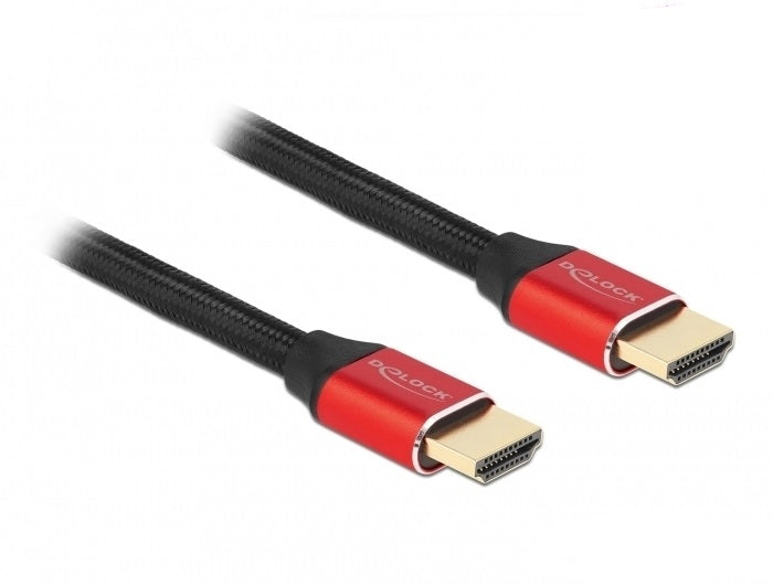 DeLOCK HDMI Kabel HDMI 2.1 8K 60 Hz – 0,5 m – HDR, ARC – Rot