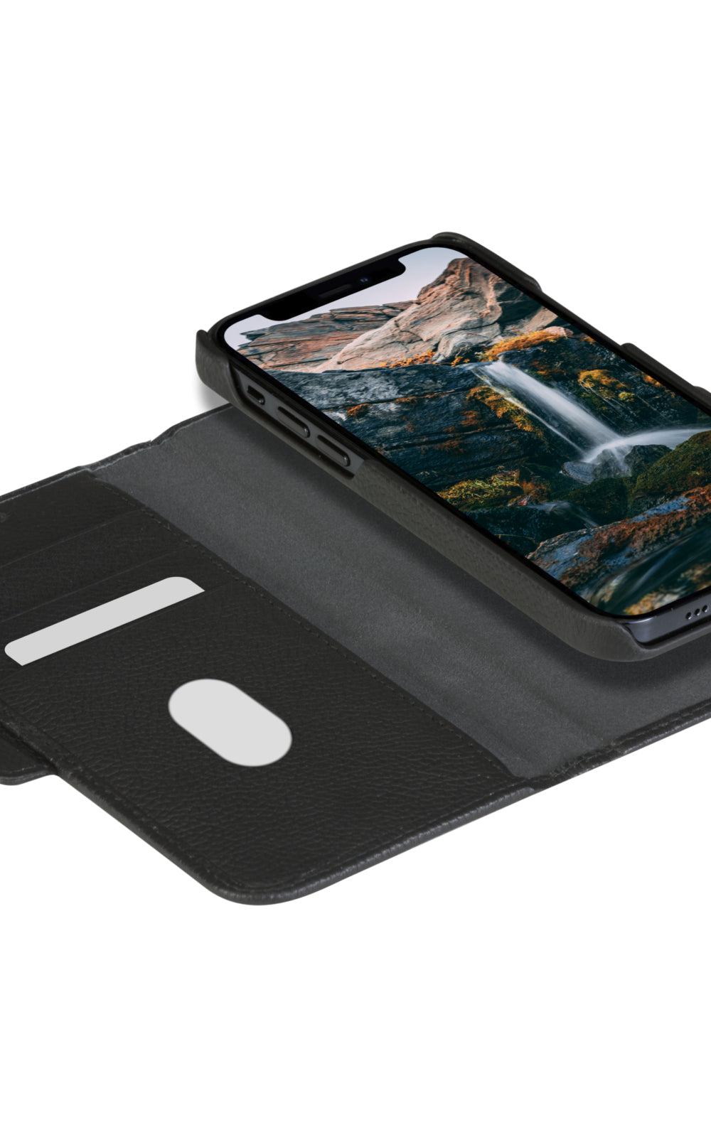 dbramante1928 New York Wallethülle – für Apple iPhone 13 Pro, 3 Kartenfächer, Schwarz, Magnetverschluss