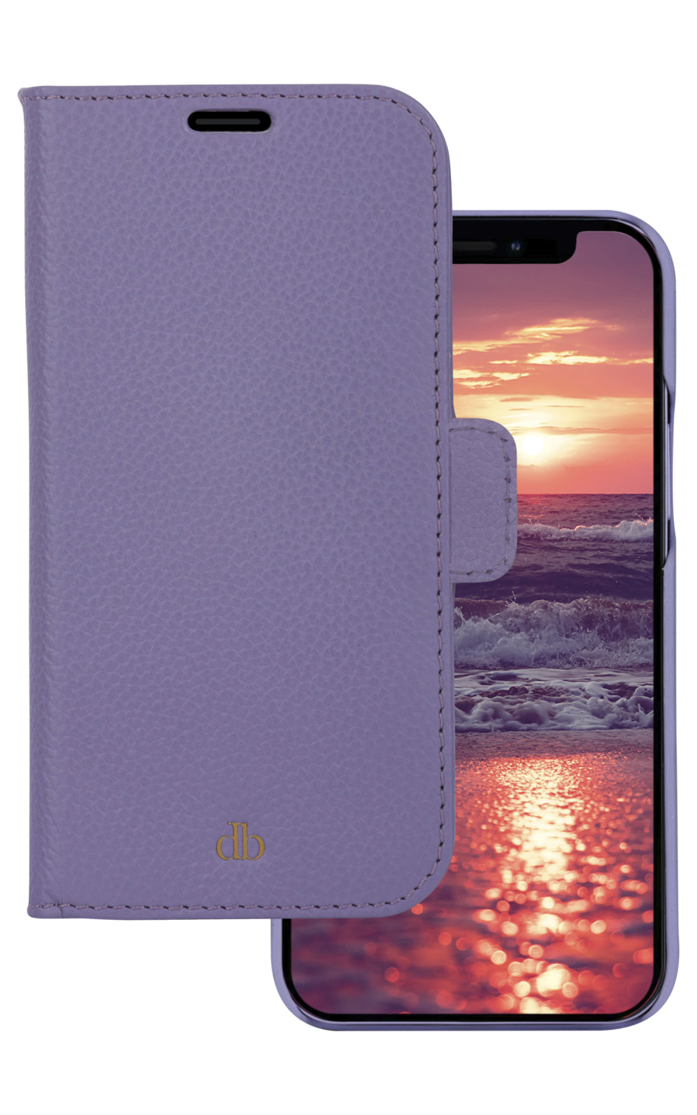 dbramante1928 New York Wallethülle – für Apple iPhone 13 Pro Max, 3 Kartenfächer, Violett, Magnetverschluss