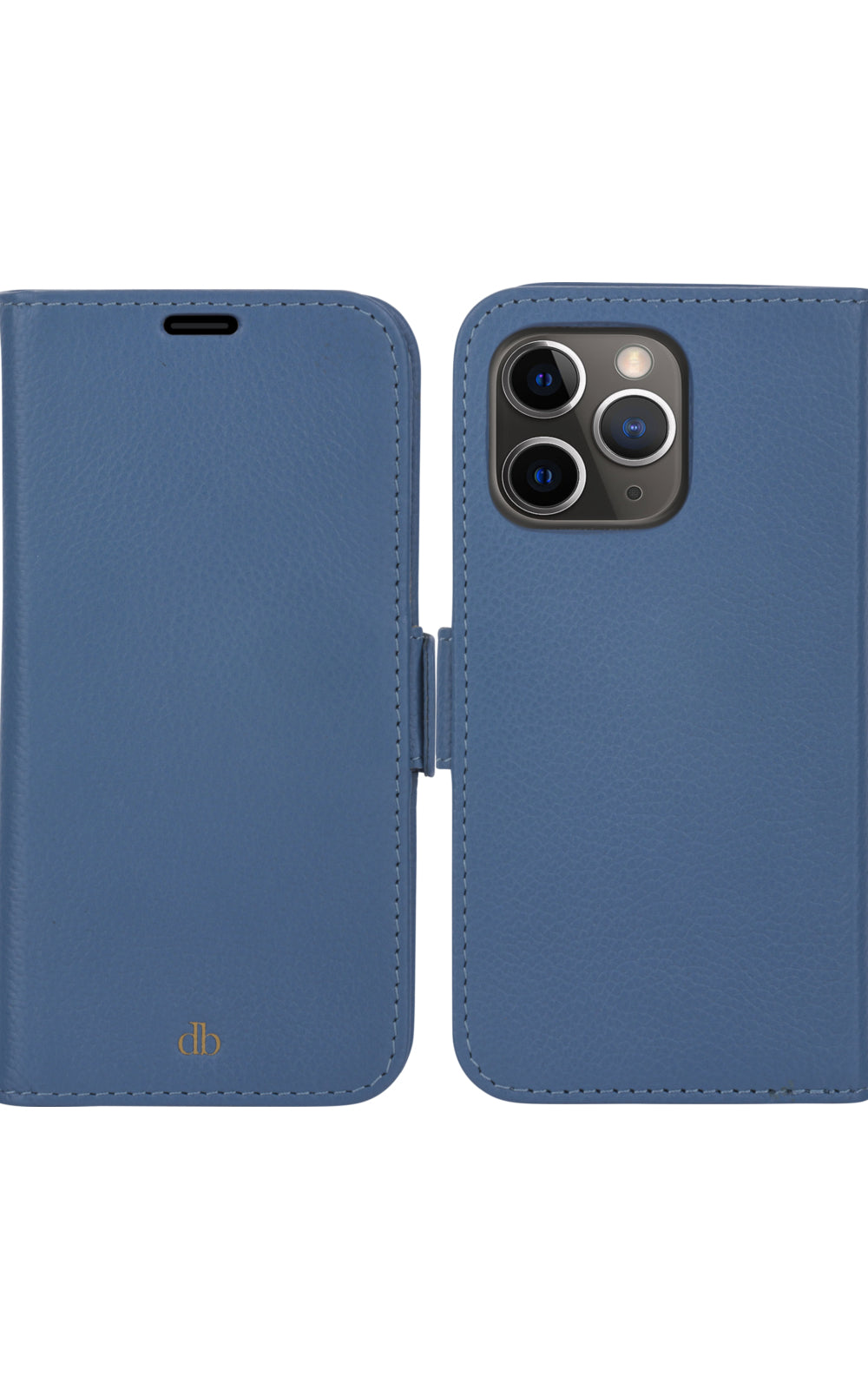 dbramante1928 New York Wallethülle – für Apple iPhone 13 Pro, 3 Kartenfächer, Blau, Magnetverschluss