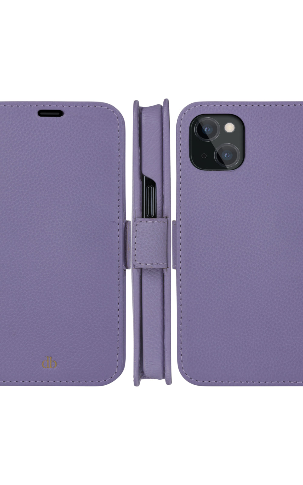 dbramante1928 New York – Wallethülle – für Apple iPhone 13, 3 Kartenfächer, Violett, Magnetverschluss
