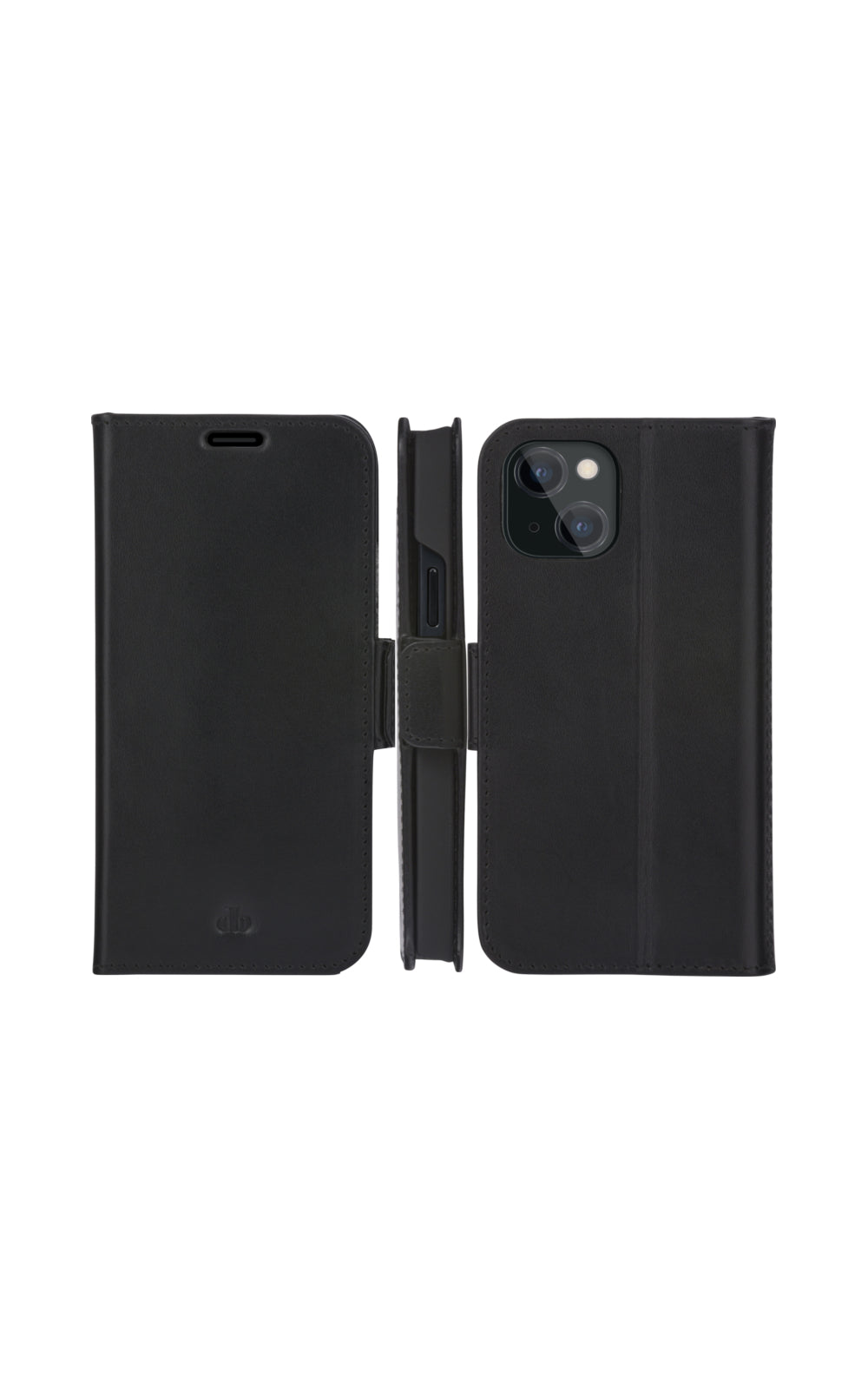 dbramante1928 Copenhagen Slim – Wallethülle – für Apple iPhone 13, 3 Kartenfächer, Leder, Schwarz