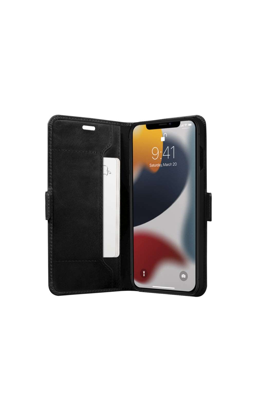 dbramante1928 Copenhagen Slim – Wallethülle – für Apple iPhone 13, 3 Kartenfächer, Leder, Schwarz