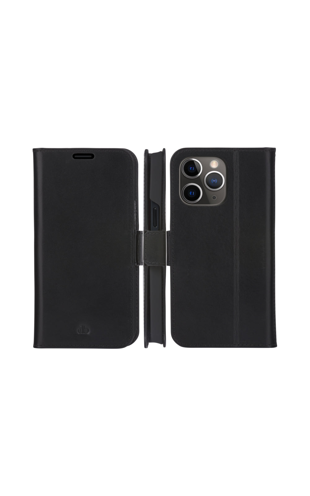 dbramante1928 Copenhagen Slim Wallethülle – für Apple iPhone 13 Pro Max, 3 Kartenfächer, Leder, schwarz