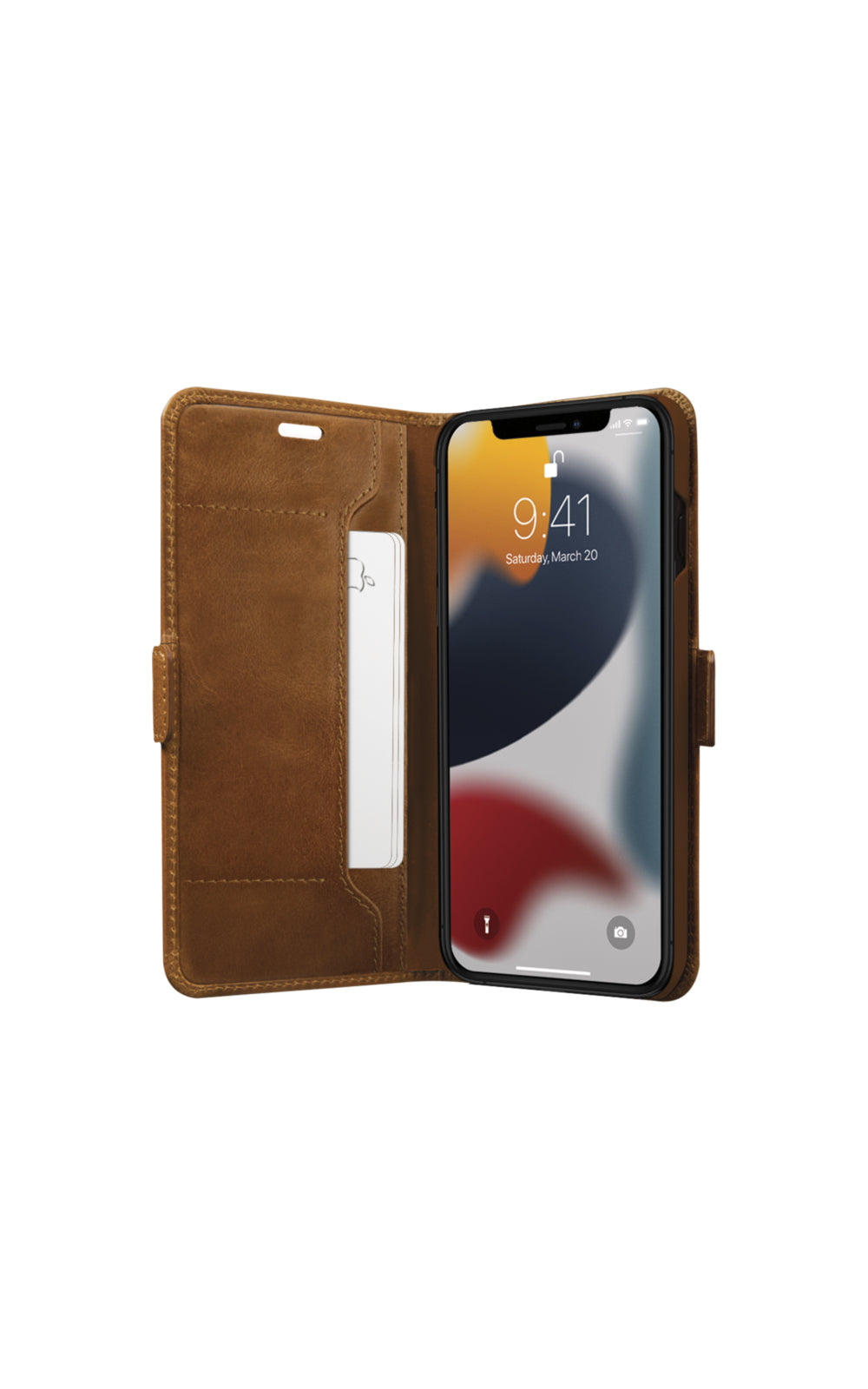 dbramante1928 Copenhagen Slim – Wallethülle – für Apple iPhone 13 Pro, 3 Kartenfächer, Leder, Braun