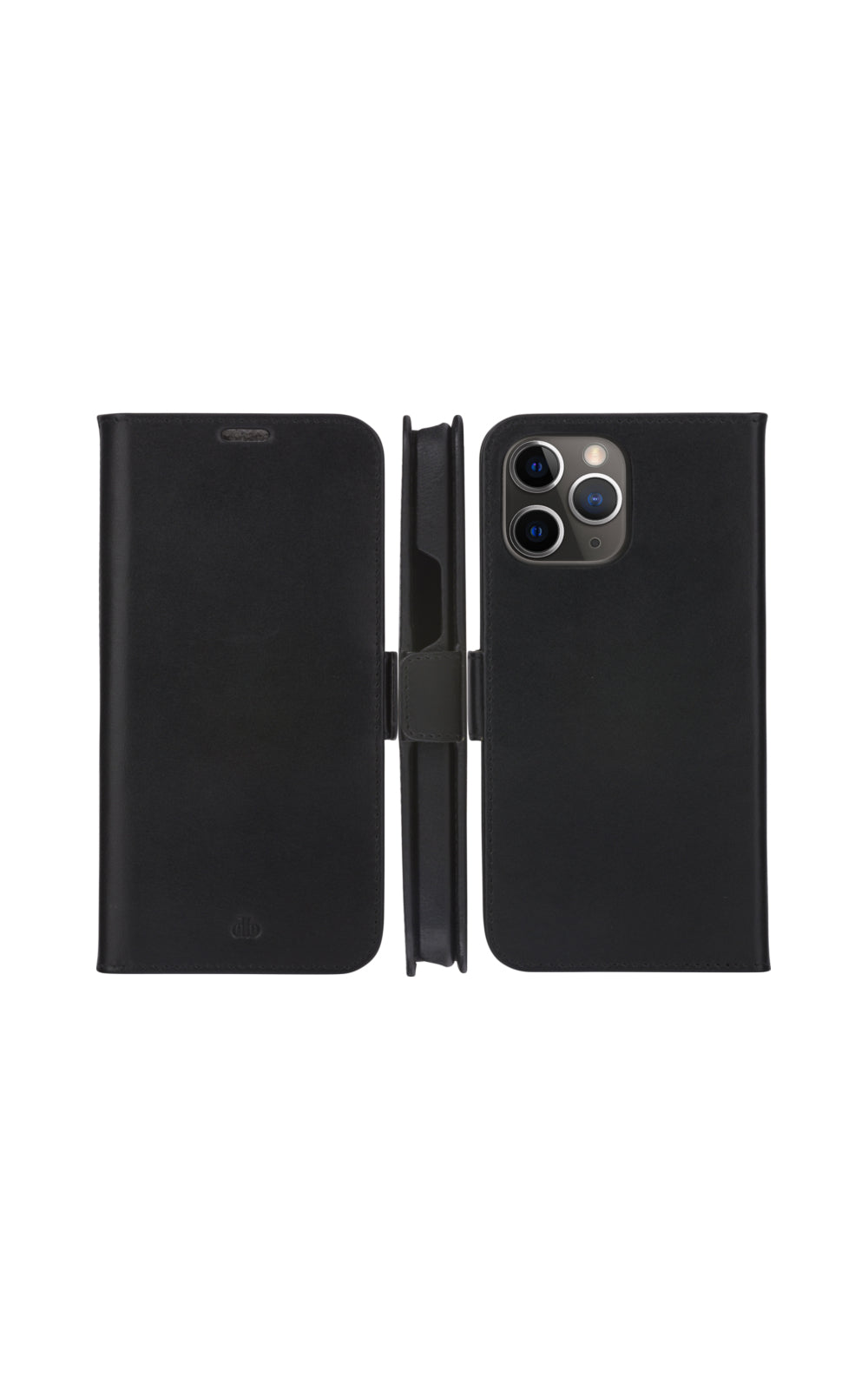 dbramante1928 Lynge Wallethülle – für Apple iPhone 13 Pro Max, 3 Kartenfächer, Leder, schwarz