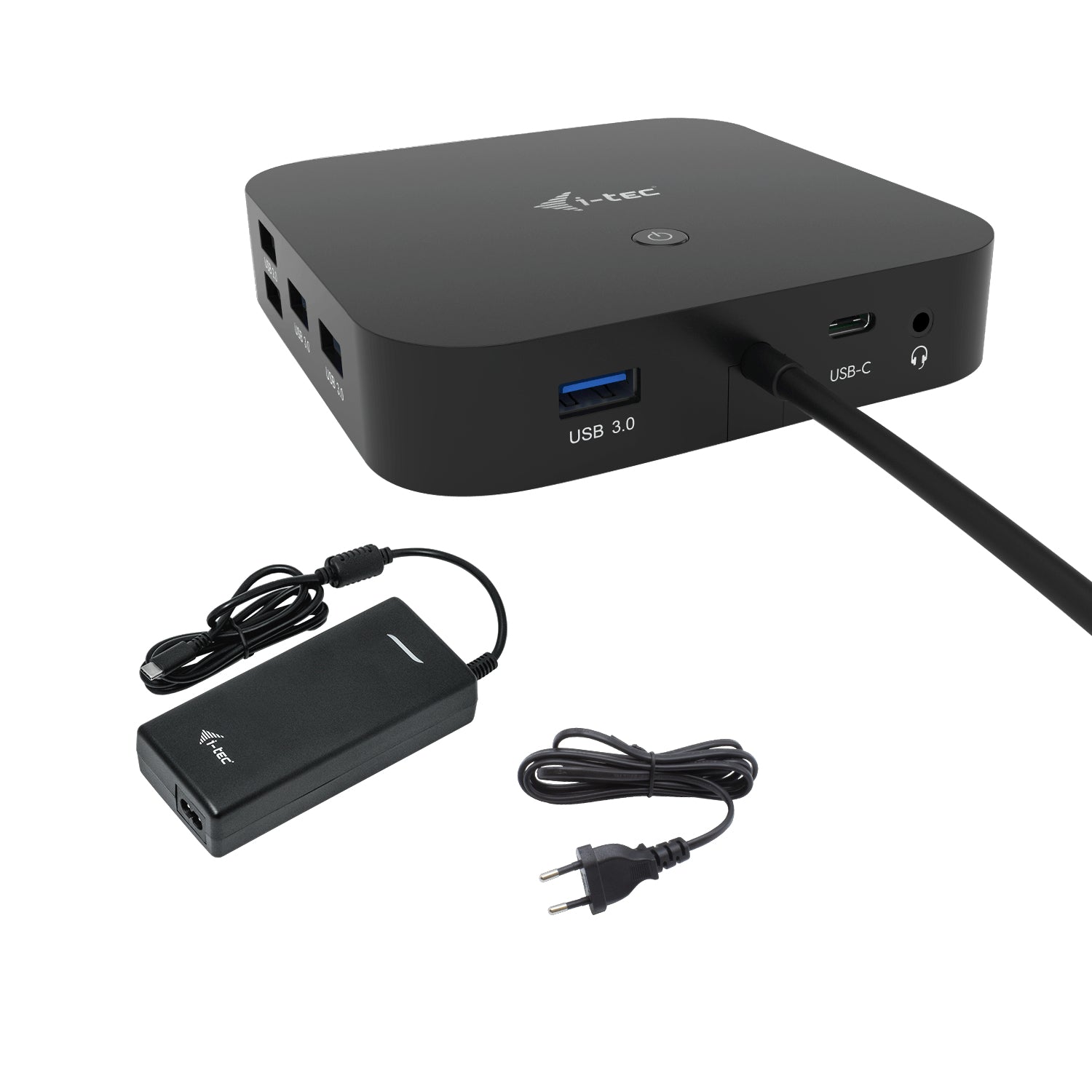 i-tec MST DS Dockingstation – USB-C, DP, HDMI, 5× USB-A, 2× USB-C, 100 W PD, GbE, für Windows/Mac/Linux