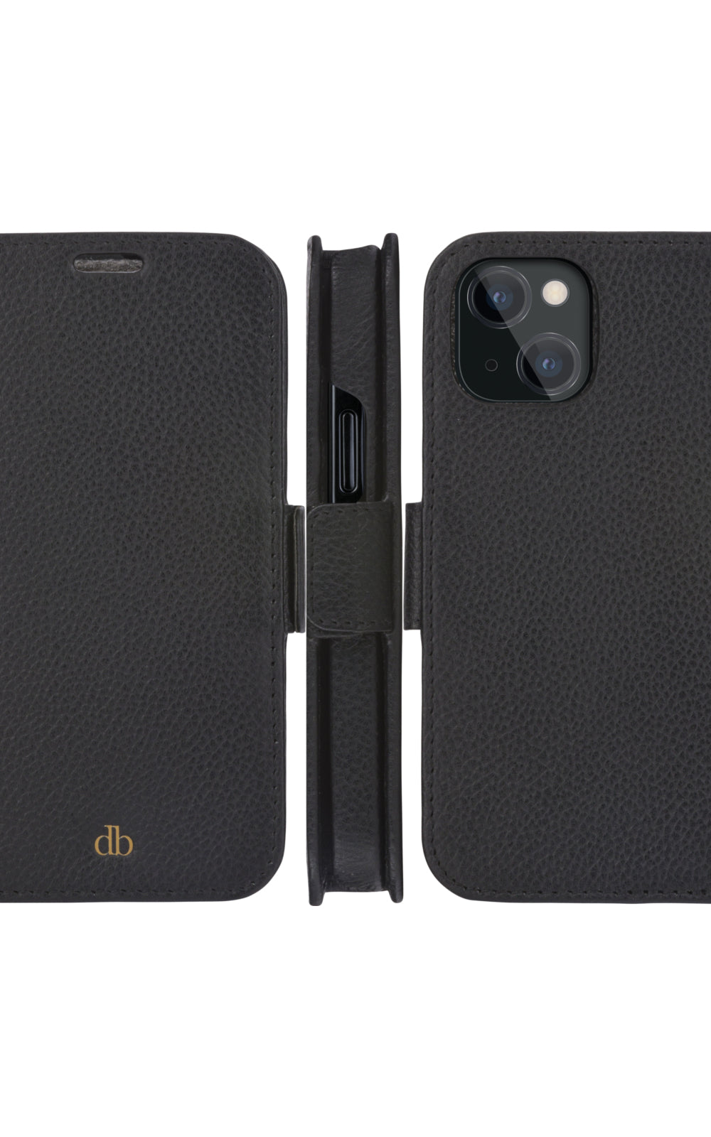 dbramante1928 New York – Wallethülle – für Apple iPhone 13 Mini, 3 Kartenfächer, Schwarz, Magnetverschluss