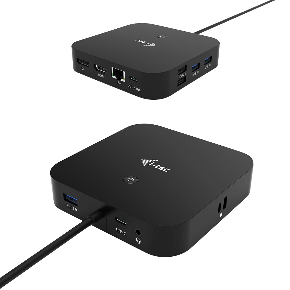 i-tec Dockingstation – USB-C, 1× DP, 1× HDMI, 5× USB-A, 2× USB-C, 100 W PD, GbE, 3,5 mm Audio, für Windows/Mac