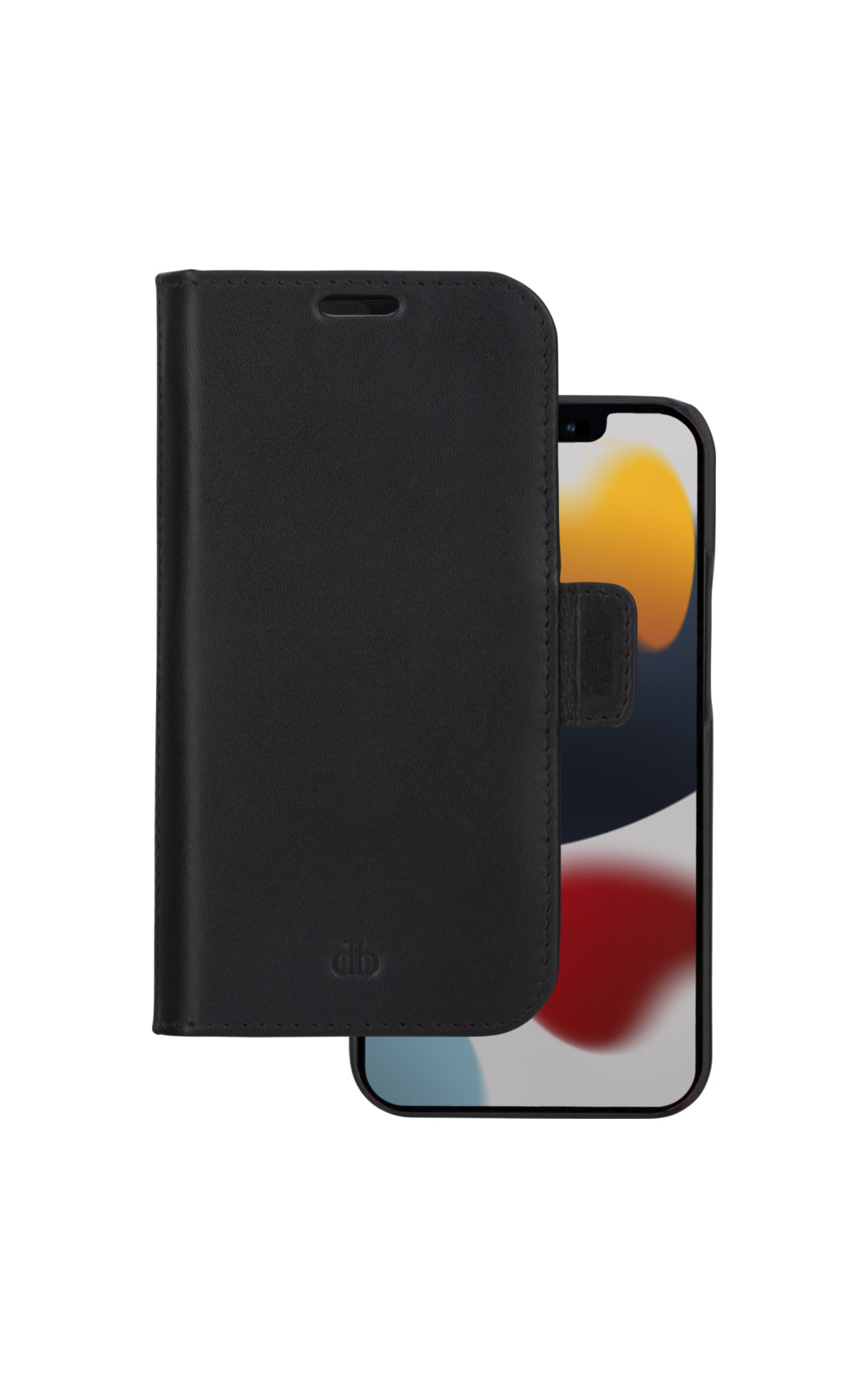dbramante1928 Lynge Wallethülle – für Apple iPhone 13 Pro Max, 3 Kartenfächer, Leder, schwarz