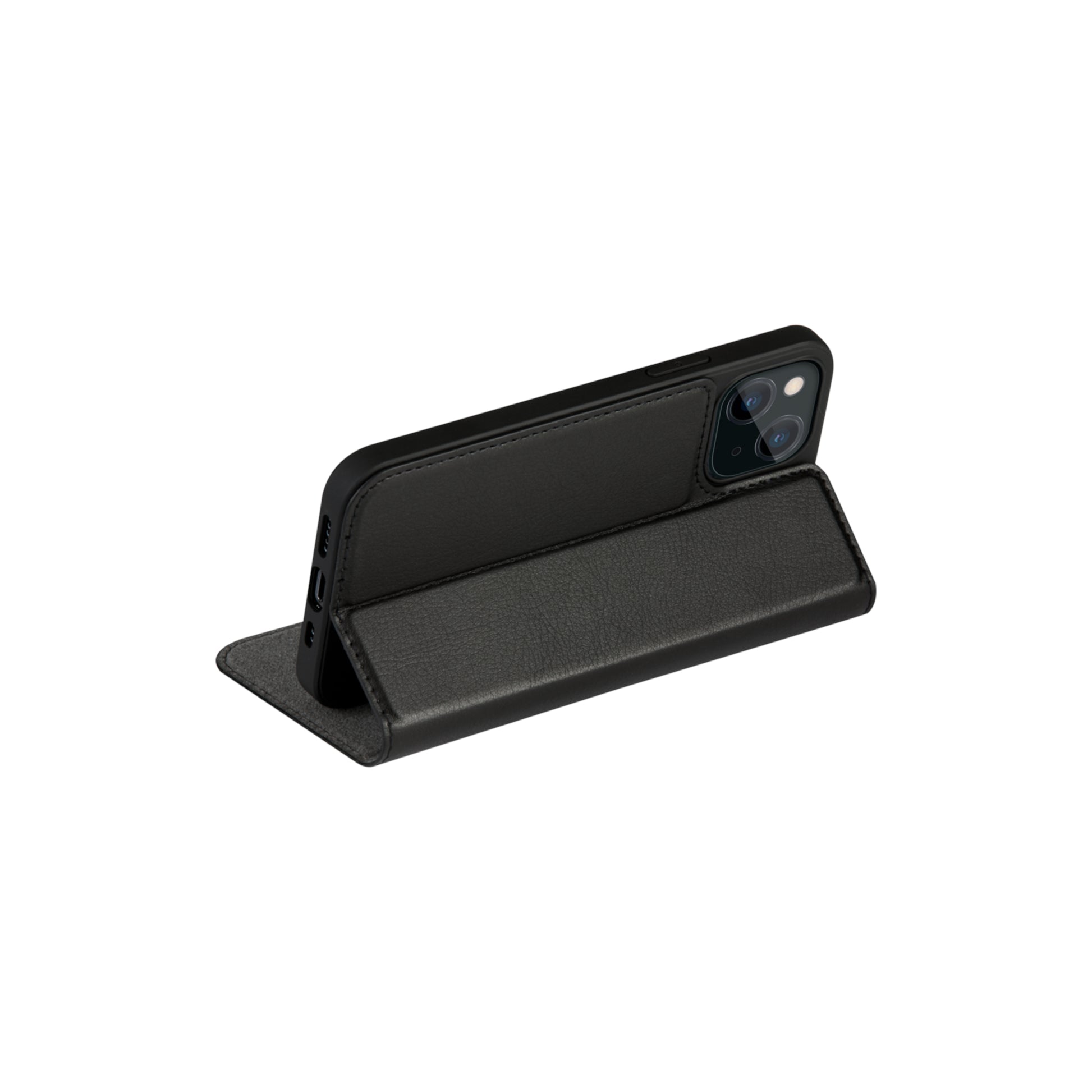 dbramante1928 Oslo Wallethülle – für Apple iPhone 13 mini, mit Ständer, 1 Kartenfach, PU, Schwarz