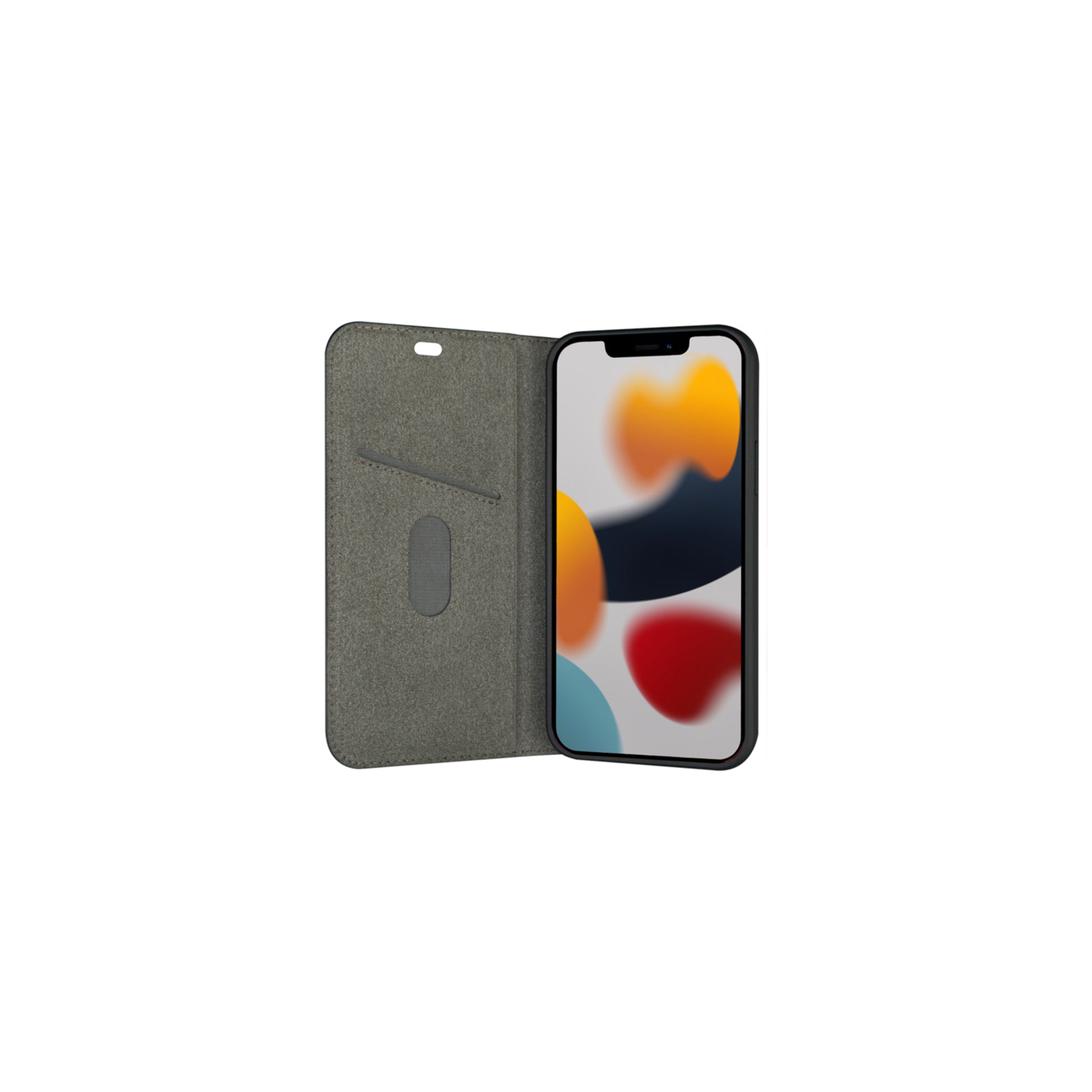 dbramante1928 Wallethülle – für Apple iPhone 13/13 Pro, 1 Kartenfach, PU, schwarz, kabelloses Laden