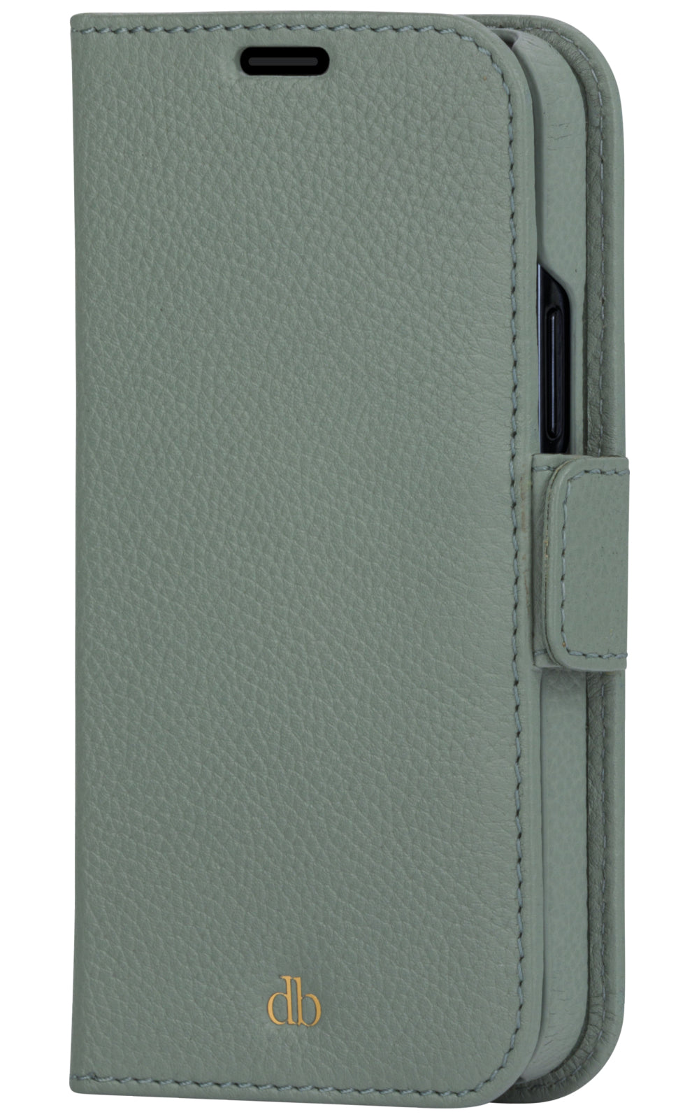 dbramante1928 New York – Wallethülle – für Apple iPhone 13 mini, 3 Kartenfächer, Greenbay, Magnetverschluss